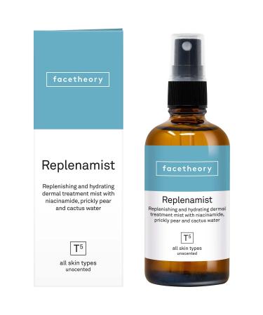 facetheory Replenamist T5 - Face Mist  Dermal Treatment Face Mist  Toner for Dry Skin  2% Niacinamide  Prickly Pear and Cactus Water  Vegan & Cruelty-Free  Made in UK | 3.4 Fl Oz