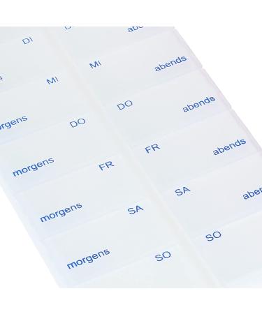 Com-Four Drug Doser | 7-Day Pill Organizer - 2 Compartments - Medication Storage Box - Weekly Tablet Box - White - Buy Online on GoSupps.com