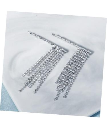 Beaupretty 1pair Tassel Hair Clip Rhinestone Headpiece Women's Hair Clips Hair Clips for Girls Crystal Bridal Hairpin Girl Birthday Headpiece for Women Stylish Hairpin Tassels Hairpins - Buy Online on GoSupps.com