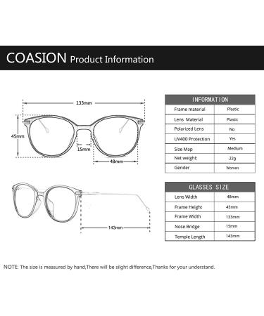 COASION Blue Light Blocking Glasses for Women - Vintage Round Anti Blue Ray Computer Game Eyeglasses - 2 Pack (Transparent/Silver + Clear Pink/Gold) - Buy Online on GoSupps.com
