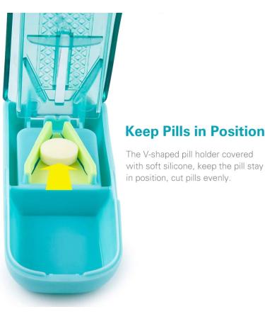 Pill Cutter for Small & Large Pills - Barhon Pill Splitter with Sharp Blade for Easy Cutting - Ideal for Vitamins, Tablets & Medicine - Buy Online on GoSupps.com