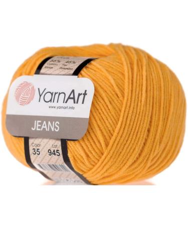 55% Cotton 45% Acrylic YarnArt Jeans Sport Yarn 1 Skein/Ball 50 gr 174 yds (35)