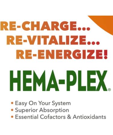 NaturesPlus Hema-Plex Iron 85mg Slow-Release Tablets with Vitamin C & Bioflavonoids - Vegan & Gluten Free - 30 Servings - Buy Online on GoSupps.com