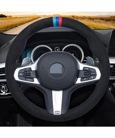 For BMW M Sport G30 G31 G32 G20 G21 G14 G15 G16 X3 G01 X4 G02 X5 G05 M5 Black Genuine Leather Car Steering Wheel Cover - Buy Online on GoSupps.com