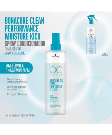 Schwarzkopf BC Moisture Kick Spray Conditioner 400ml - Hydrating Leave-In Treatment for All Hair Types - International Shipping Available - Buy Online on GoSupps.com