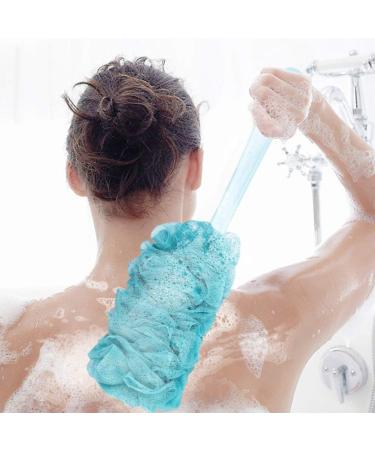 Rosenice Long Handle Bath Brush & Shower Sponge - Pink Back Brush for Men & Women | International Shipping Available - Buy Online on GoSupps.com