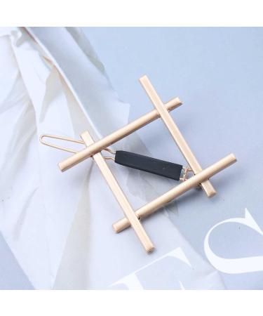 Yheakne Boho Square Hair Clip Gold Hollow Square Hairclips Barrette Vintage Hair Barrette Pins Decorative Bobby Pin Metal Minimalist Hair Accessories for Women and Girls Gifts (Gold) - Buy Online on GoSupps.com