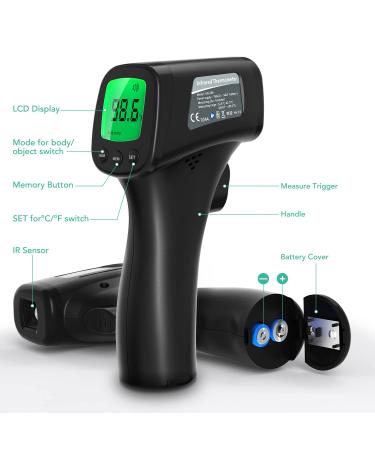 Digital Touchless Thermometer for Adults and Kids - Infrared Forehead Thermometer with 3-in-1 LCD Display - Buy Online on GoSupps.com