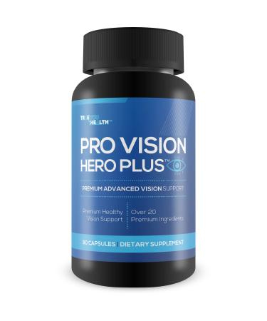 Pro Vision Hero Plus - Premium Advanced Vision Support - Vitamin Mineral & Herbal Vision Supplement - Support Healthy Day & Night Vision - Promote Reduced Eye Strain & Eye Pressure - Aid Eye Health