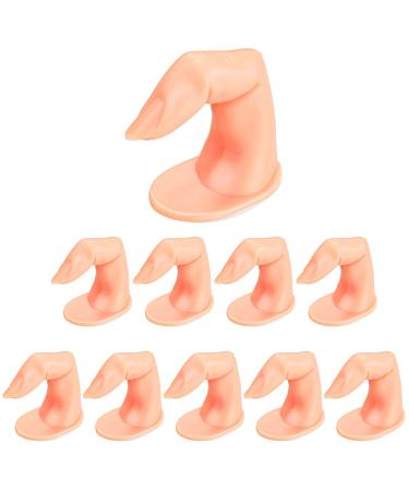 Mudder Practice Fingers Training Practice Fingers Decoration Training Fingers for Acrylic Gel and Nail Art 10 Pack