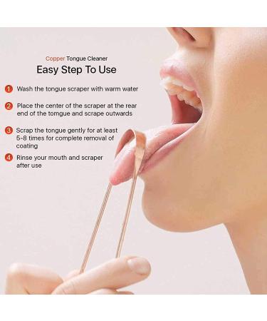 100% Pure Copper Tongue Scraper - Heavy Duty Ayurvedic Tongue Cleaner - Buy Online on GoSupps.com