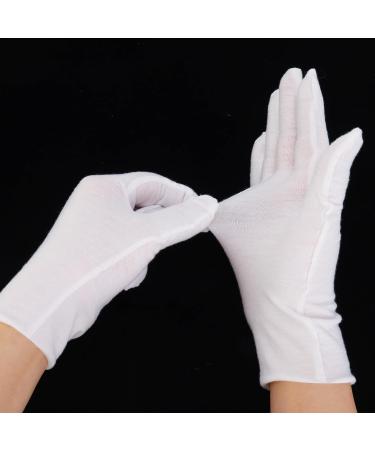 36Pcs White Gloves 18 Pairs Soft Cotton Gloves Large Size Stitched White Gloves for Dry Hand Moisturizing Cosmetic Hand Spa and Coin Jewelry Silver Inspection - Buy Online on GoSupps.com