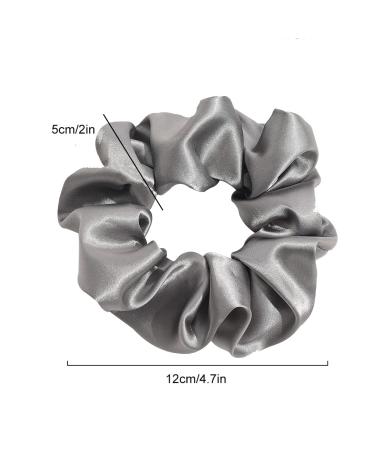 Buy Androxeda 100% Silk Hair Ties - 2 Piece Set (Dark Gray + Black) | Elastic Ponytail Holders for Women - Soft & Durable Hair Bands - Buy Online on GoSupps.com