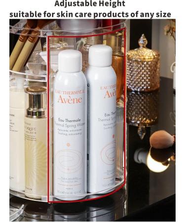 Cq Acrylic 360 Rotating Makeup Organizer | 4 Tier Adjustable Cosmetic Storage Display - Buy Online on GoSupps.com