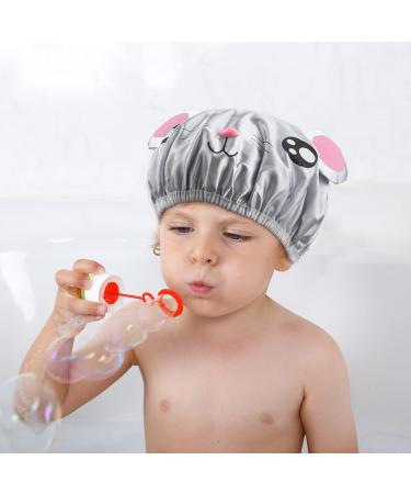 Buy G2plus Kids Shower Caps - 2 Pack Waterproof Elastic Cartoon Shower Hoods for Boys & Girls - Pink & Purple - Buy Online on GoSupps.com