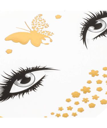 Konsait Metallic Face Tattoo Sticker Set - Temporary Transfer Waterproof Face Jewels for Women & Girls - Shimmer Glitter Gold Tattoos for Makeup, Dancer Costume Parties - Butterfly, Star, Freckle, Scale - Buy Online on GoSupps.com