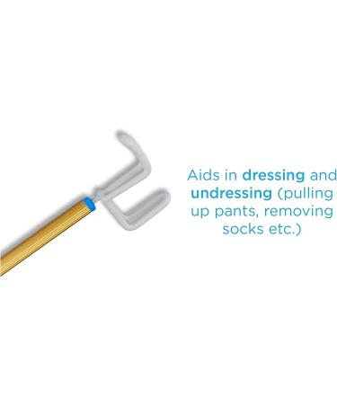 NOVA Dressing Stick 27 Hook for Clothing & Socks - Extra Long Multi-Use Tool with Non-Slip Grip - Buy Online on GoSupps.com