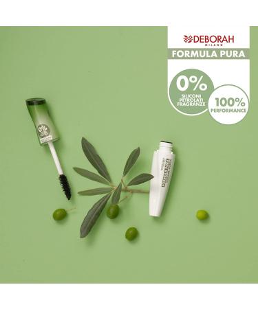 Deborah Milano - Pure Formula Volume and Strength Mascara High Tolerability without Parabens Long-Lasting Volumizing and Strengthening Effect Gives Nourished and Strong Eyelashes Black 12 ml - Buy Online on GoSupps.com