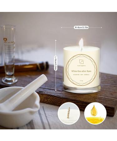 Buy Triple Happiness Pure Soy Scented Candles - Natural Wax Home Fragrance for Stress Relief & Room Decor - 7.7oz White Tea After Rain - Buy Online on GoSupps.com