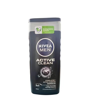 Nivea Active Clean Shower gel for men 6 pieces 6 x 250 ml