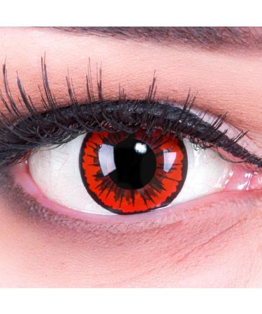 Colored contact lenses Red Black Crazy Fun Engel Angel Year Linsen.Top quality ideal for carnival and carnival with free contact lens tank.