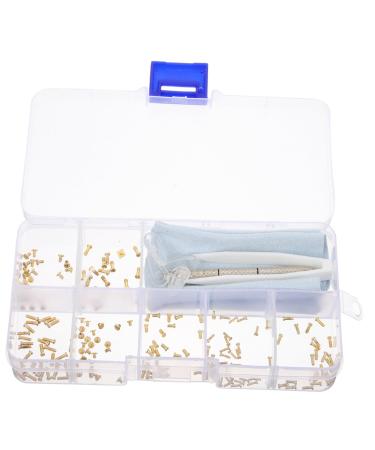 Healeved 1 set watch screws glasses repair sets with precision set tiny screws for glasses precision screwdriver micro tiny repair screw set toolbox glass metal