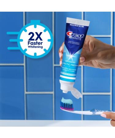 Crest 3D White Advanced Teeth Whitening Toothpaste Arctic Fresh 3.3 oz Pack of 3 3.3 Ounce (Pack of 3) - Buy Online on GoSupps.com