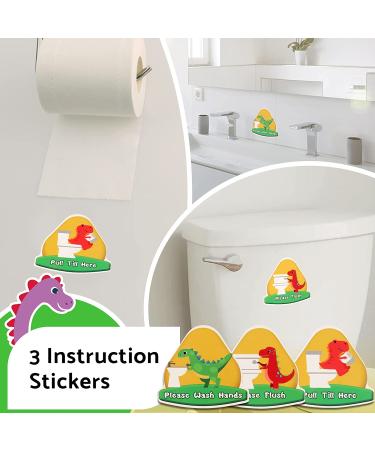 Potty Training Chart for Toddlers - Dinosaur Theme with 35 Reusable Magnetic Stickers | Kids Potty Training Reward Kit | Includes 3 Instruction Steps & Crown - Buy Online on GoSupps.com