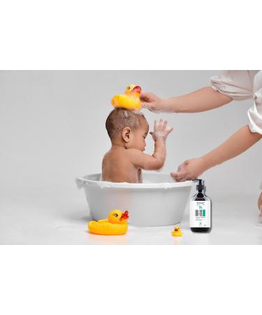 Organic Baby Shampoo & Body Wash - Tear-Free Detangling Cosmos Certified Dermatologist Tested Natural Formula - 13.5oz - Buy Online on GoSupps.com