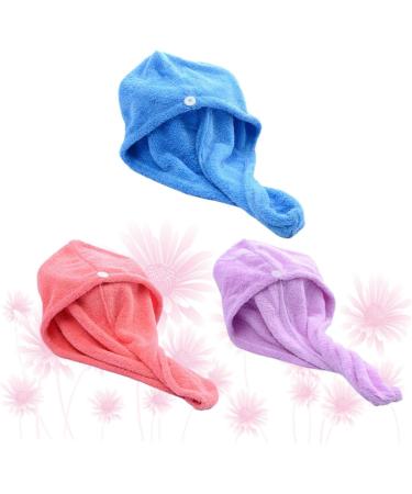 Buy NOLITOY 3pcs Microfiber Hair Towel & Shower Cap Set - Quick Dry Absorbent Cartoon Head Towel for Hair Drying | International Shipping Available - Buy Online on GoSupps.com