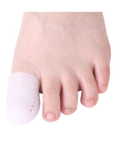 Aoliandatong 10 pieces gel toe caps protection for large toes silicone breathable toe protection for bubbles cocks ingrown toenails pain relief through friction and more