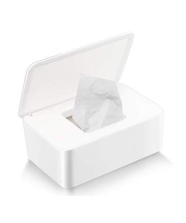 Wet wipes box plastic wet wiper donor storage box for wet wipes napkin box with lid tissue storage case paper box baby cloth case white