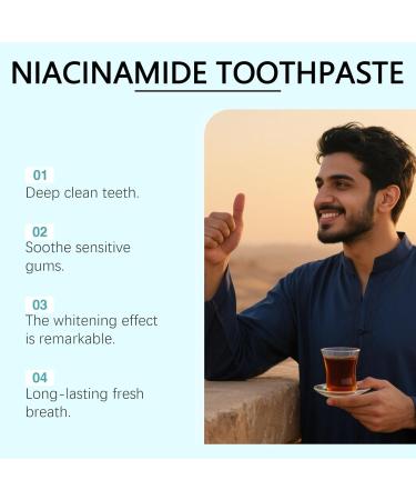 Dentifrice La Niacinamide: limination Efficace Du Tartre Blanchiment Des Dents Et Haleine Fra che For Les Soins Bucco-dentaires Quotidiens(2PCS) - Buy Online on GoSupps.com