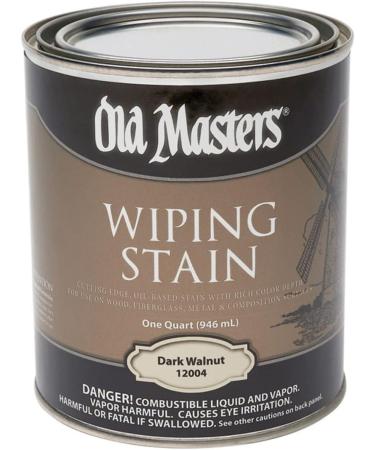 Old Masters Dark Walnut Oil-Based Wiping Stain 1 qt - Semi-Transparent Finish for Wood Projects | International Shipping Available - Buy Online on GoSupps.com