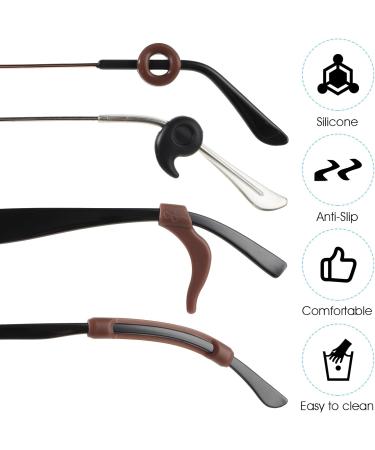 Qianyu Anti-Slip Silicone Glasses Ear Pads - 12 Pairs Soft & Comfortable Covers in 4 Designs for All Glasses - Buy Online on GoSupps.com