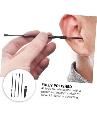 Gogogmee 5-Piece Double-Headed Ear Cleaning Tool Set Sturdy Ear Wax Removal Kit Spring Design Portable for Safe and Gentle - Buy Online on GoSupps.com