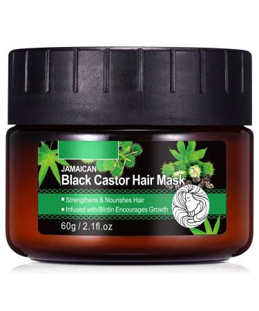 Black Castor Oil Hair Mask for Dry Damaged Hair and Growth Deep Conditioner Treatment for All Hair Types to Nourish Repair and Moisturize 10 Fluid Ounces