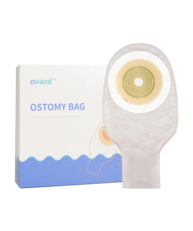 10 PCS Colostomy Bags Ostomy Colostomy Supplies One Piece Drainable Pouches with Clamp Closure for Ileostomy Stoma Care Cut-to-Fit Pack with Box. (Skin Friendly) 10PCS