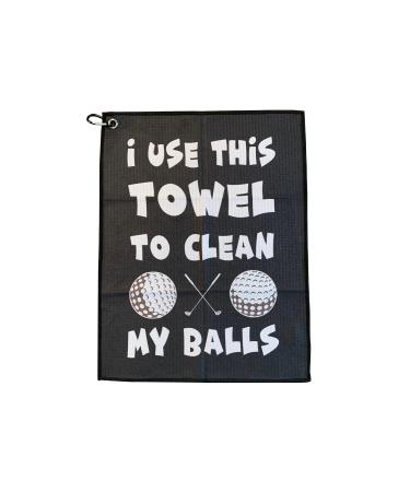 SHANKITGOLF Funny Golf Towel, Printed Golf Towels for Golf Bags with Clip,Golf Gift for Men Husband Boyfriend Dad, Birthday Gifts for Golf Fan, Funny Golf Lover Gift Clean My Golf Balls