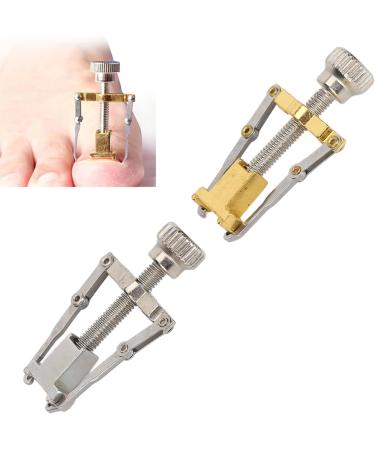 Saluaqui 10pcs Ingrown Toenail Corrector Toenail Correction Tool Toe Clamp Leverage Principle Alloy Ingrown Toenail Lifter for Pedicure Golden Silver - Buy Online on GoSupps.com