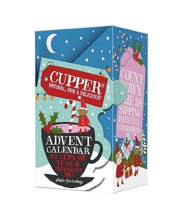 Cupper Organic Tea Advent Calendar 2023 Christmas Calendar with 24 Tea Bags Christmas Gift - Buy Online on GoSupps.com