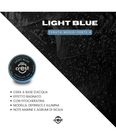 Italian Crest Modellier Hair Wax Light Blue Medium Hold 100 ml In Glass Jars with Aluminum Lid. - Buy Online on GoSupps.com