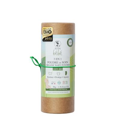 3-in-1 Organic Baby Child Talc-Free Care Powder - Soothing Comfort Redness Rubbing Moisture - Rice Oats Aloe Vera - Natu