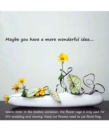 Eggone DIY Flower Frog Floral Cage Vase Filler - Twistable Ikebana Arrangement Tool for Home Decor (Black) - Buy Online on GoSupps.com