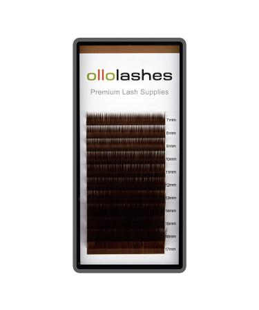 Brown L Curl 0.07mm Mix Eyelash Extensions 7-17mm | Various Lengths in Brown Color - Buy Online on GoSupps.com