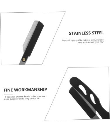 Minkissy Men's Razor - Stainless Steel Old Fashioned Shaving Knife for Professional Barbers | Manual Beard Razor for Gentlemen - Buy Online on GoSupps.com