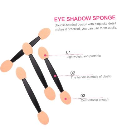 FOYTOKI 200 Pcs Double Ended Eyeshadow Brush Dual Sides Eyeshadow Sponge Eyeshadow Applicator Plastic Black - Buy Online on GoSupps.com