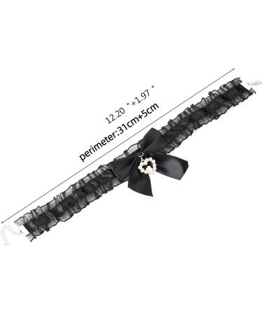 Oralgos Elegant Lace Heart Pendant Necklace for Women - Modern Pearl Collar Chain Decoration - Buy Online on GoSupps.com