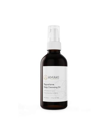 Amaki Deep Cleansing Oil & Makeup Remover with Squalane (Citrus Blend) - Organic Gifts for Women