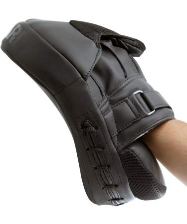 MRX Gel Tech Boxing Hook & Jab Pads MMA Focus Punching Mitts - Black/White (Pair) - Buy Online on GoSupps.com